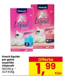 Interspar Snack liquido per gatto assortito Vitakraft offerta