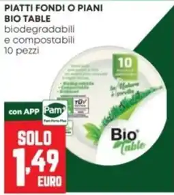 Panorama Piatti fondi o piani bio table offerta