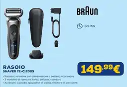Euronics Rasoio Braun Shaver 72-C1200S offerta