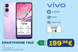 Euronics vivo smartphone y21d offerta