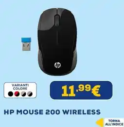 Euronics HP Mouse 200 Wireless offerta