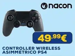 Euronics Nacon controller wireless asimmetrico ps4 offerta