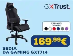Euronics Sedia da gaming GXT714 offerta
