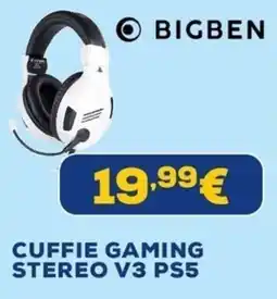 Euronics Bigben cuffie gaming stereo v3 ps5 offerta