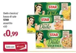 Futura Supermercati Dado classico basso di sale STAR assortito offerta