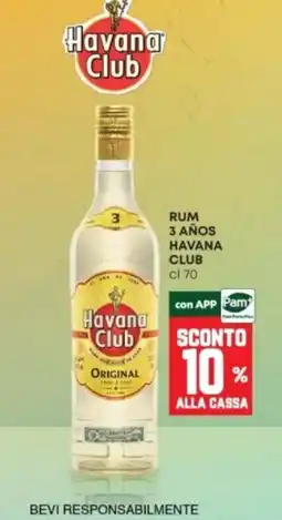 Panorama Rum 3 Años Havana Club offerta