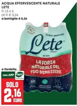 Panorama Acqua effervescente naturale Lete offerta