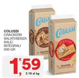 Quick Sisa Colussi crackers salati/senza sale/integrali offerta