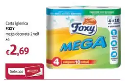 Futura Supermercati Carta igienica FOXY mega decorata 2 veli offerta