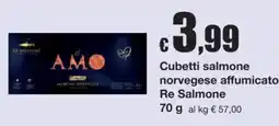 Sì con te Cubetti salmone norvegese affumicato Re Salmone offerta