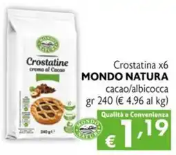 Maxi Supermercati Crostatine crema al Cacao MONDO NATURA offerta