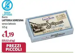 Futura Supermercati Burro LATTERIA SORESINA senza lattosio offerta