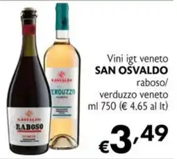 Maxi Supermercati Vini igp veneto San Osvaldo raboso/verduzzo veneto offerta