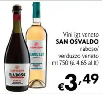 Vini igp veneto San Osvaldo raboso/verduzzo veneto
