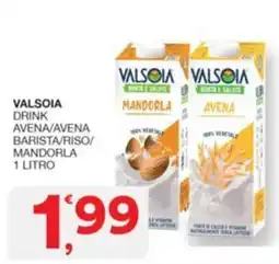 Quick Sisa Valsolia drink avena/avena barista/riso/mandorla offerta