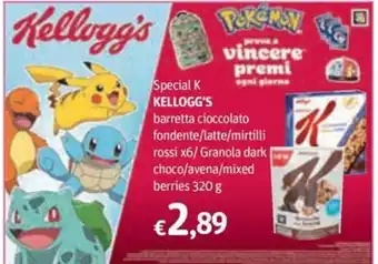 Special K KELLOGG'S barretta cioccolato fondente/latte/mirtilli rossi