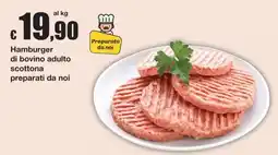 Sì con te Hamburger di bovino adulto scottone offerta