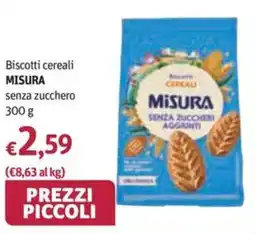 Futura Supermercati Biscotti cereali Misura senza zucchero offerta