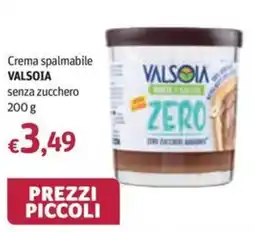 Futura Supermercati Crema spalmabile Valsoia senza zucchero offerta