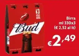 Maxi Supermercati Bud Birra offerta