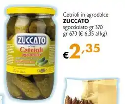 Maxi Supermercati Cetrioli agrodolci Zuccato offerta