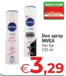 Despar Deo spray NIVEA offerta