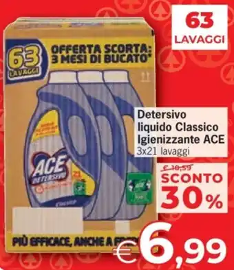 Detersivo liquido Classico Igienizzante ACE