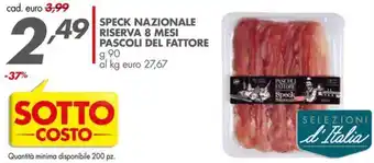 Italmark Speck Nazionale Riserva 8 mesi Pascoli del Fattore offerta