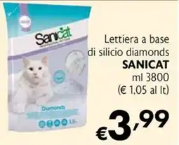Maxi Family Lettiera a base di silicio diamonds Sanicat offerta