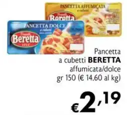 Maxi Supermercati Pancetta a cubetti Beretta offerta