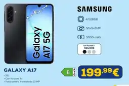 Euronics Samsung Galaxy A17 offerta