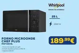 Euronics Whirlpool forno microonde chef plus offerta