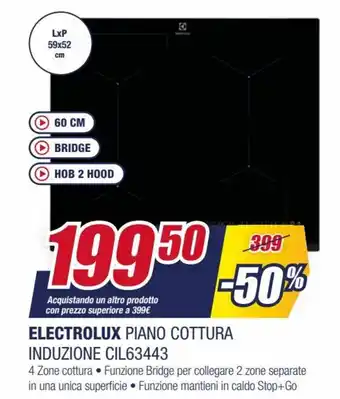 Trony Electrolux Piano Cottura Induzione CIL63443 offerta
