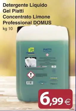 Docks Cash&Carry Detergente Liquido Gel Piatti Concentrato Limone Professional DOMUS offerta