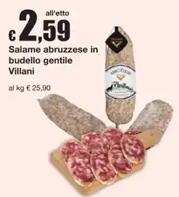 Sì con te Salame abruzzese in budello gentile Villani offerta