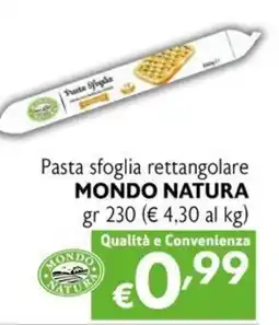 Maxi Family Pasta sfoglia rettangolare Mondo Natura offerta