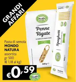 Maxi Supermercati Pasta di semola MONDO NATURA assortita offerta