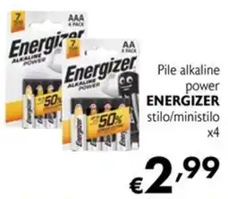 Maxi Supermercati Pile alkaline power energizer offerta