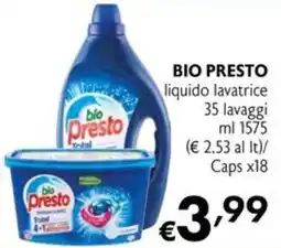 Maxi Supermercati bio Presto liquido lavatrice offerta
