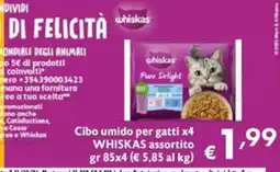 Maxi Supermercati Cibo umido per gatti Whiskas assortito offerta