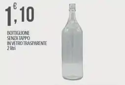 Iper Nonna Isa Bottiglione senza tappo in vetro trasparente offerta