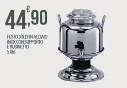 Iper Nonna Isa Fusto Jolly in acciaio inox con supporto e rubinetto offerta