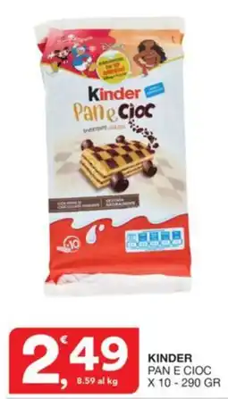 Quick Sisa Kinder Pan e Cioc offerta