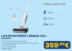 Euronics Rowenta lavapavimenti senza fili GZ7035WO offerta