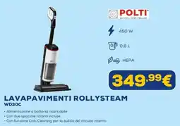 Euronics Polti lavapavimenti rollysteam wd30c offerta