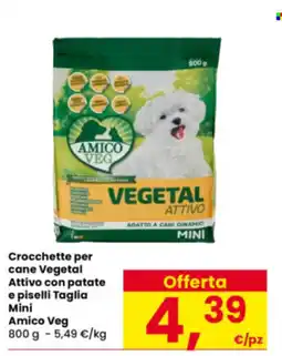 Interspar Crocchette per cane Vegetal Attivo con patate e piselli Taglia Mini Amico Veg offerta