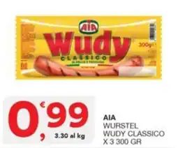 Quick Sisa AIA WURSTEL WUDY CLASSICO offerta