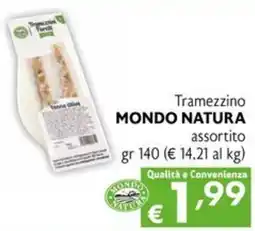 Maxi Supermercati Tramezzino Mondo Natura assortito offerta