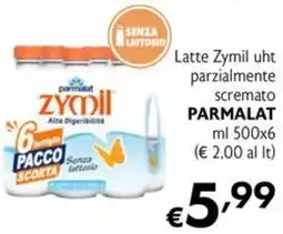 Maxi Supermercati Latte Zymil uht parzialmente scremato Parmalat offerta
