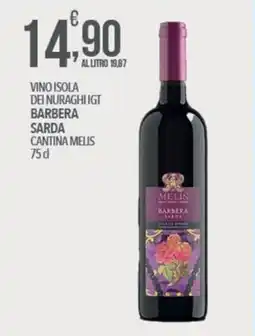 Iper Nonna Isa Vino Isola dei Nuraghi IGT Barbera Sarda Cantina Melis offerta